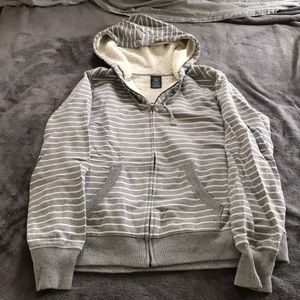 Full zip fleece lined hoodie.